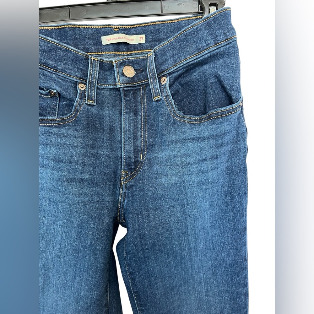 SOLD👖 EUC LEVI’S 724 High Rise Straight Jeans | Women’s 27 - Picture 4 of 13